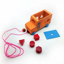 Load image into Gallery viewer, Skola Toys Pull Along Shape Sorter Bus