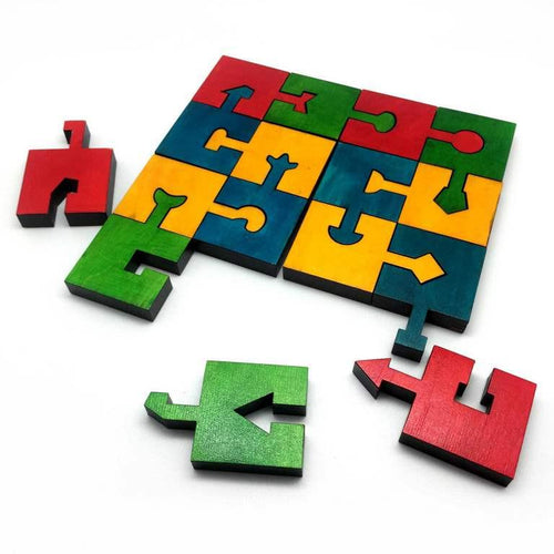 Skola Toys Locking Blocks - Interlocking Jigsaw Puzzle