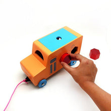 Load image into Gallery viewer, Skola Toys Pull Along Shape Sorter Bus